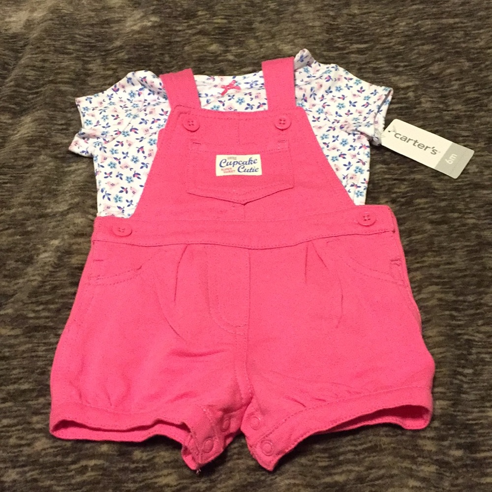 🎈SALE🎈Carter’s Overall Short Set Sz 6 Months NWT - Picture 1 of 5